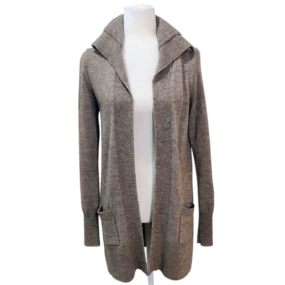 J. Crew Sweaters - J. Crew Alpaca Blend Cardigan Sweater‎ Open Front Beige Brown Cozy Layering - M